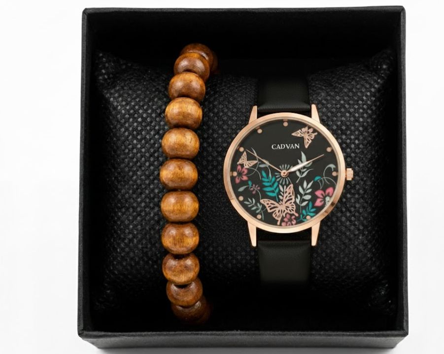 Reloj Set Dama Black Mariposa