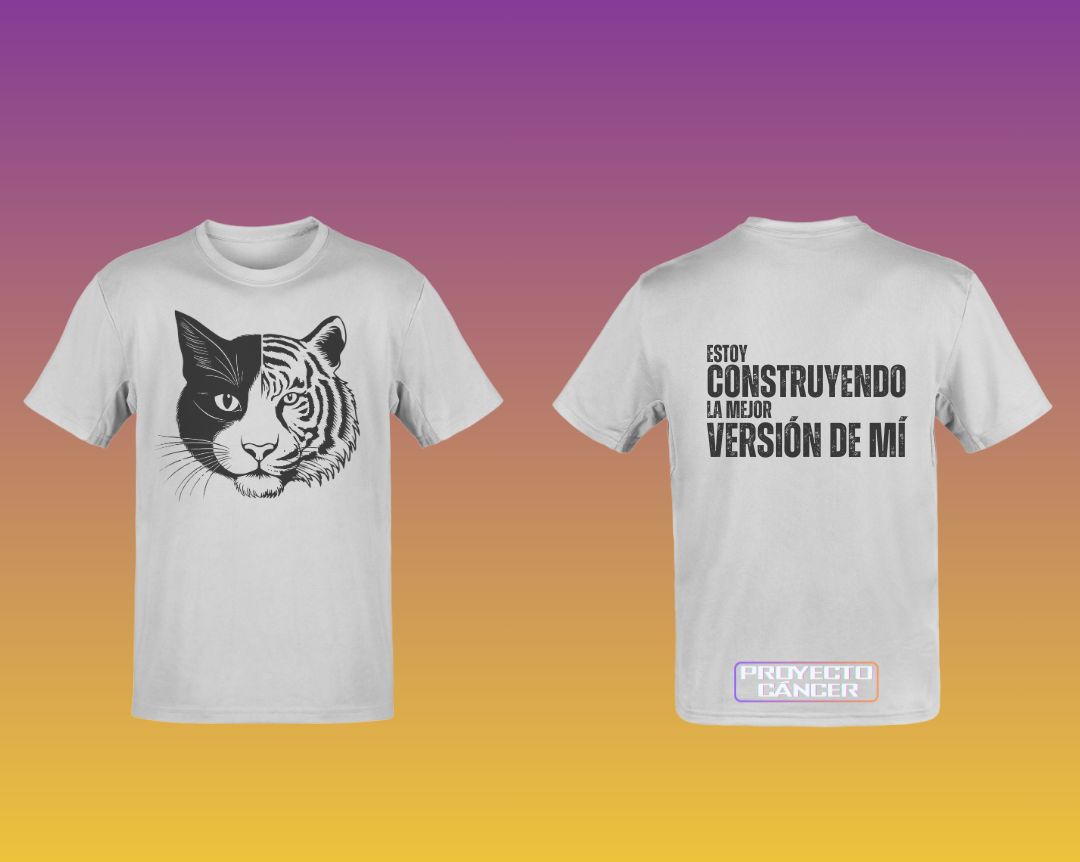 Camiseta Gato Tigre Blanco