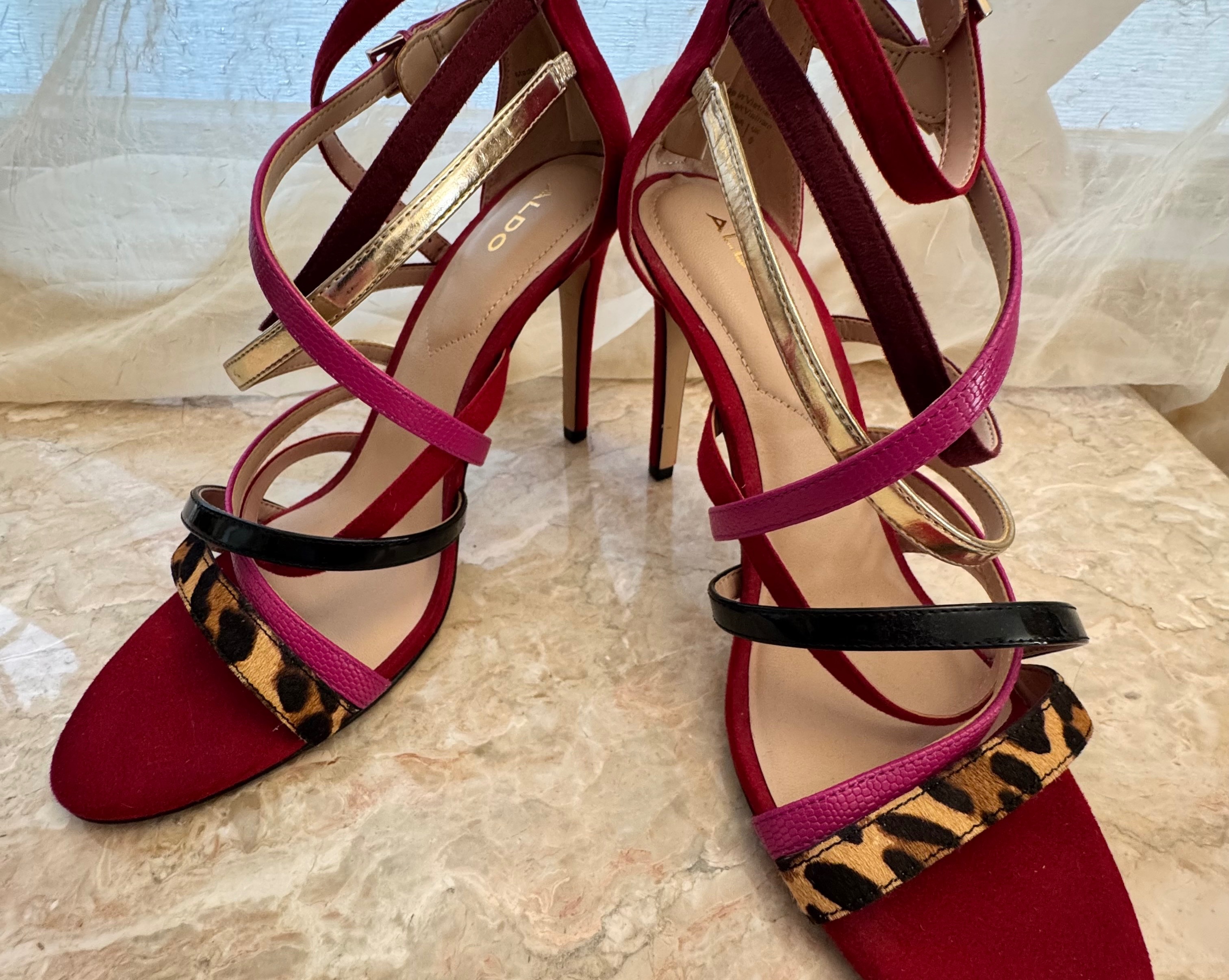 Aldo Multicolor Strappy Heels
