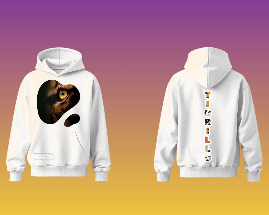 Hoodie Ojo de Tigre Blanco