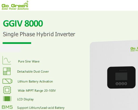 GGIV 8000 Single Phase Hybrid