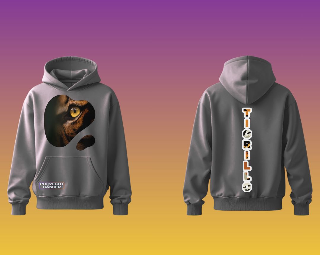 Hoodie Ojo de Tigre Negro